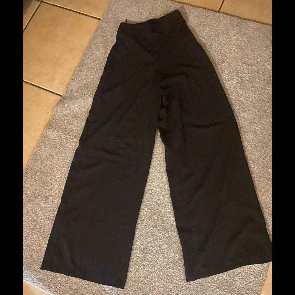 Black pants wide legs size Xsmall elastic waist
